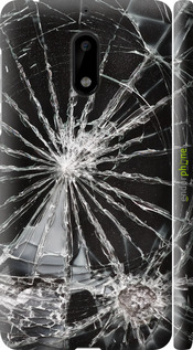 3D пластиковый матовый чехол Glass для Nokia 6 - 6608m-898 изображение 