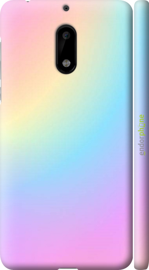 

3D пластиковий матовий чохол "Веселка 2" для Nokia 6, Рожевий