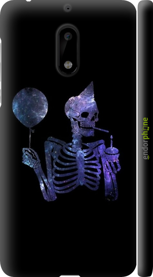 3D пластиковый матовый чехол Скелетное искусство для Nokia 6 - 6536m-898 изображение 