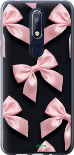 Силиконовый чехол Coquette Ribbons Dark Coquette для Nokia 7.1 - 6767u-1593 изображение 