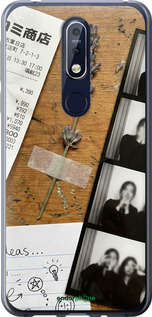 Силиконовый чехол Aesthetic Scrapbook Collage для Nokia 7.1 - 6773u-1593 изображение 