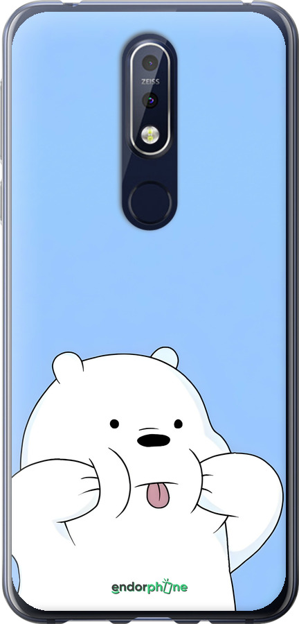 Силіконовий чехол Милий ведмедик для Nokia 7.1 - 6357u-1593 изображение 