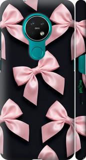 3D пластиковый матовый чехол Coquette Ribbons Dark Coquette для Nokia 6.2 - 6767m-2018 изображение 