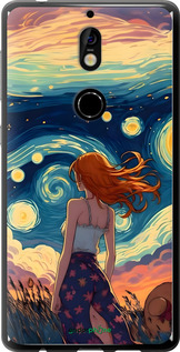 Силіконовий чехол Дівчина Арт для Nokia 7 - 6325u-1367 изображение 