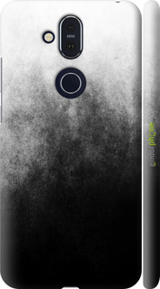 3D пластиковий матовий чехол Абстрактна композиція у сірих тонах для Nokia 8.1 - 6477m-1620 изображение 