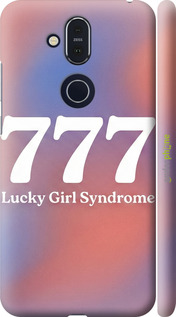 3D пластиковый матовый чехол 'Aesthetic Aura Gradient 777 Lucky Energy' для Nokia 8.1 изображение 5