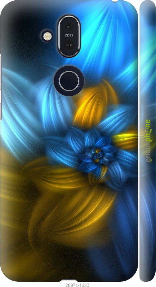 

3D пластиковий матовий чохол "Візерунок 46" для Nokia 8.1, Синій