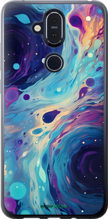 Силиконовый чехол Арт акварель для Nokia 8.1 - 6329u-1620 изображение 