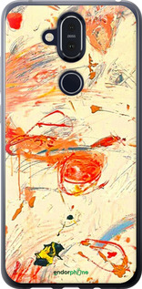 Силиконовый чехол Динамичная картина с хаотичными мазками для Nokia 8.1 - 6540u-1620 изображение 