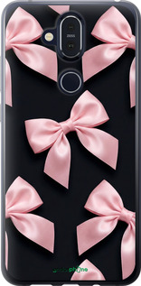 Силіконовий чехол Coquette Ribbons Dark Coquette для Nokia 8.1 - 6767u-1620 изображение 