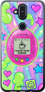 Силиконовый чехол Y2K Aesthetic Retro Pet: Годуй мене кавою для Nokia 8.1 - 6784u-1620 изображение 