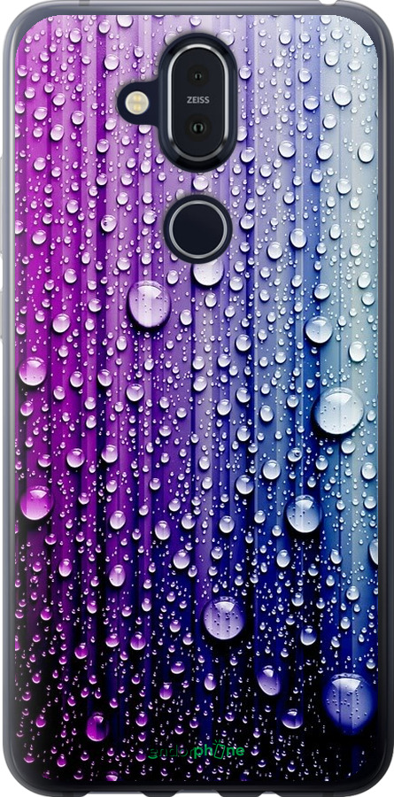 

Силіконовий чохол "Краплини води" для Nokia 8.1, Синій
