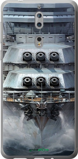 Силиконовый чехол Линкор, world of tanks, wargaming, военный корабль для Nokia 8 - 6453u-1115 изображение 