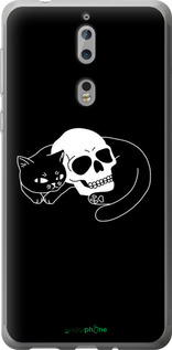 Силіконовий чехол Із зображенням кота та черепа для Nokia 8 - 6491u-1115 изображение 