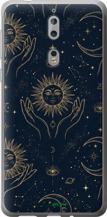 Силиконовый чехол Celestial Harmony: Sun & Moon Gold Mystic Pattern для Nokia 8 - 6778u-1115 изображение 