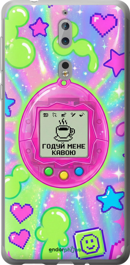 Силиконовый чехол Y2K Aesthetic Retro Pet: Годуй мене кавою для Nokia 8 - 6784u-1115 изображение 
