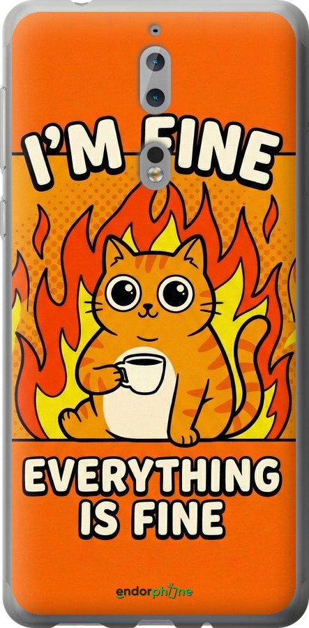 Силиконовый чехол Funny Cat для Nokia 8 - 6786u-1115 изображение 