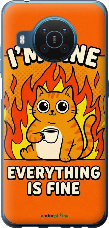 Силиконовый чехол Funny Cat для Nokia X20 - 6786u-2532 изображение 