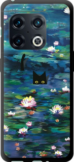 TPU чехол Чехол с изображением водяных лилий Моне и кошек для OnePlus 10 Pro - 6399b-2588 изображение 