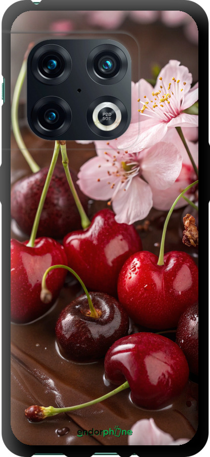 TPU чехол Вишня у шоколаді для OnePlus 10 Pro - 6698b-2588 изображение 