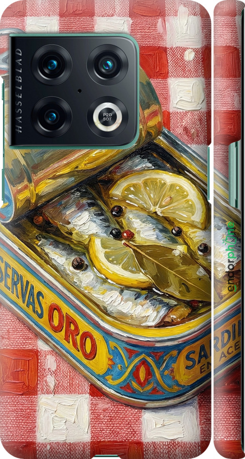 3D пластиковый матовый чехол Vintage Sardine Tin Phone для OnePlus 10 Pro - 6772m-2588 изображение 