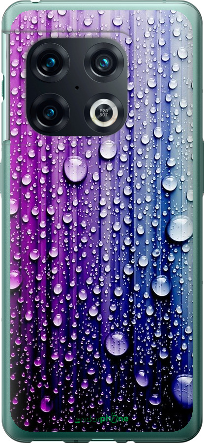 

Силіконовий чохол "Краплини води" для OnePlus 10 Pro, Синій