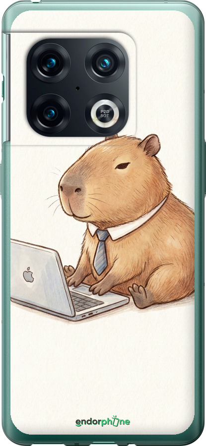 Силиконовый чехол Funny Capybara CEO Working для OnePlus 10 Pro - 6777u-2588 изображение 