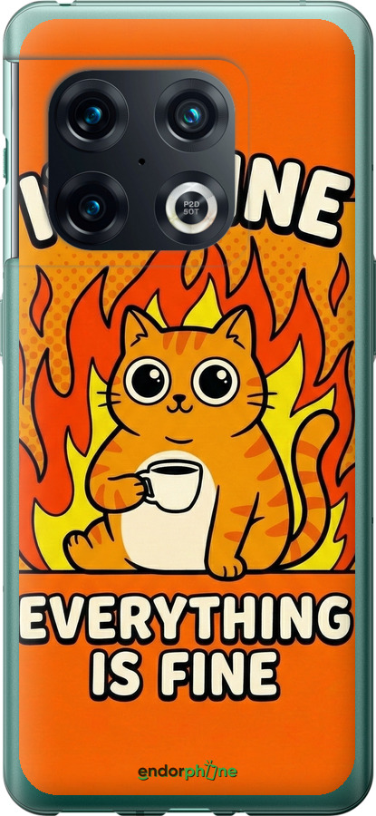 Силиконовый чехол Funny Cat для OnePlus 10 Pro - 6786u-2588 изображение 