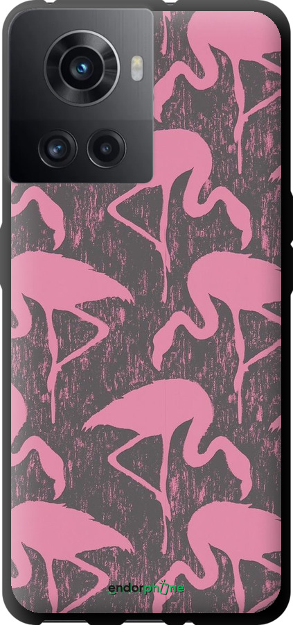 TPU чехол Vintage-Flamingos для OnePlus 10R - 4171b-2627 изображение 