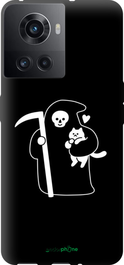 TPU чехол Минималистичный арт: смерть и кошка для OnePlus Ace - 6529b-2953 изображение 