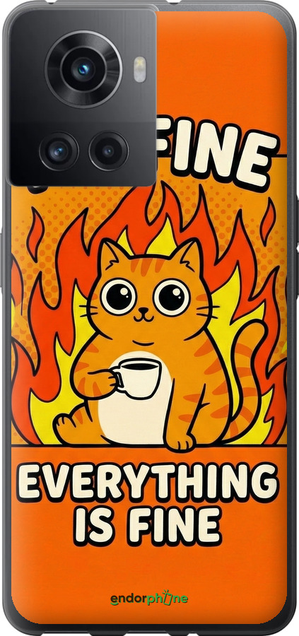 Силиконовый чехол Funny Cat для OnePlus 10R - 6786u-2627 изображение 