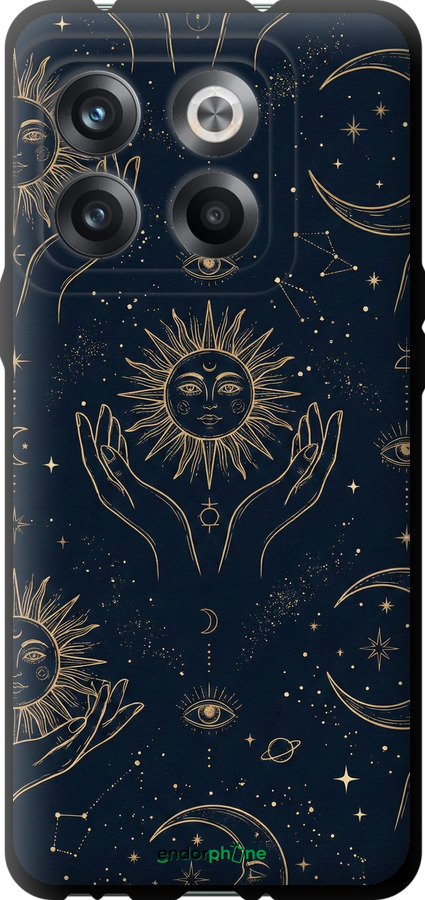 TPU чехол Celestial Harmony: Sun & Moon Gold Mystic Pattern для OnePlus 10T - 6778b-2647 изображение 