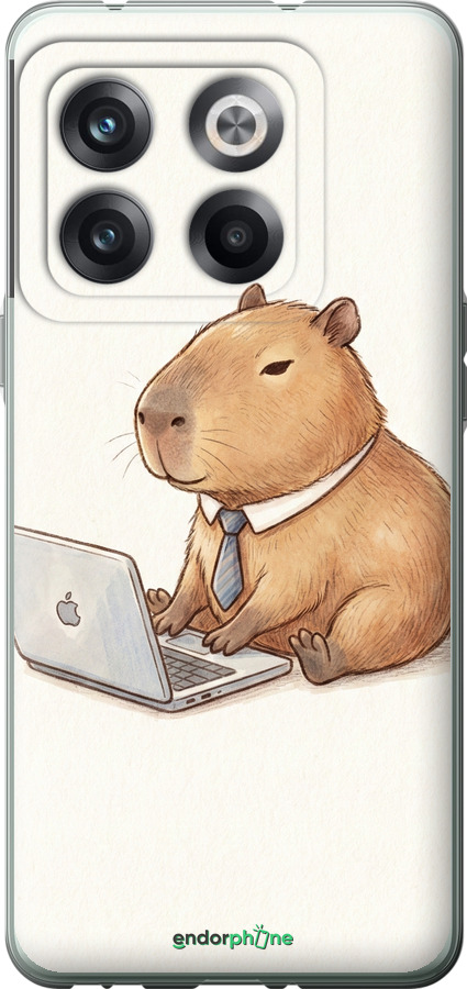 Силиконовый чехол Funny Capybara CEO Working для OnePlus 10T - 6777u-2647 изображение 