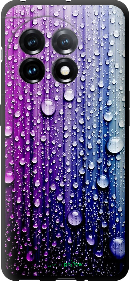 

TPU чорний чохол "Краплини води" для OnePlus 11, Синій