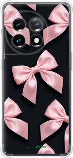 Силіконовий протиударний с посиленими кутами чехол Coquette Ribbons Dark Coquette для OnePlus 11 - 6767sp-2940 изображение 