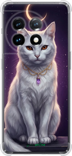 Силіконовий протиударний с посиленими кутами чехол Mystic White Cat Gothic Dark Purple Gold для OnePlus 11 - 6805sp-2940 изображение 