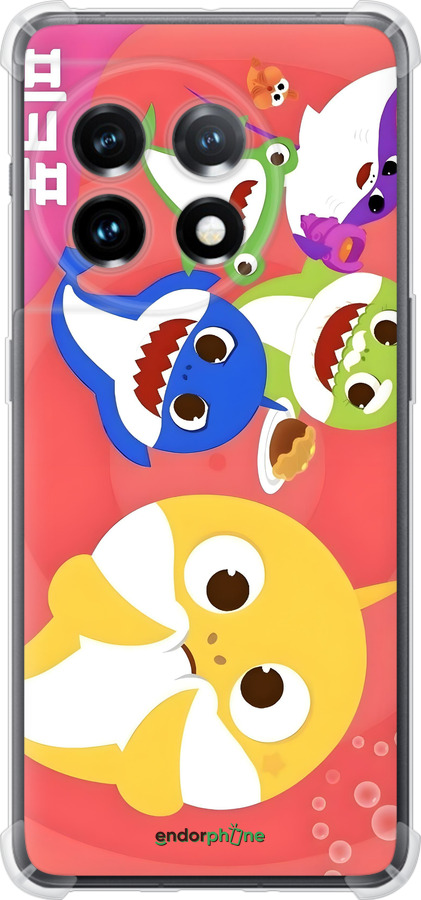Силикон с усиленными углами чехол Бейби Шаркс для OnePlus 11 - 6305sp-2940 изображение 