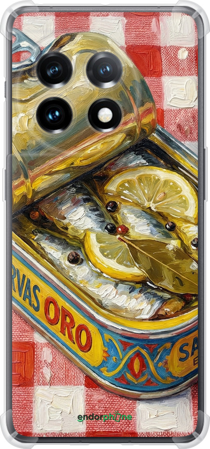 Силикон с усиленными углами чехол Vintage Sardine Tin Phone для OnePlus 11 - 6772sp-2940 изображение 