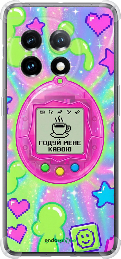 Силикон с усиленными углами чехол Y2K Aesthetic Retro Pet: Годуй мене кавою для OnePlus 11 - 6784sp-2940 изображение 