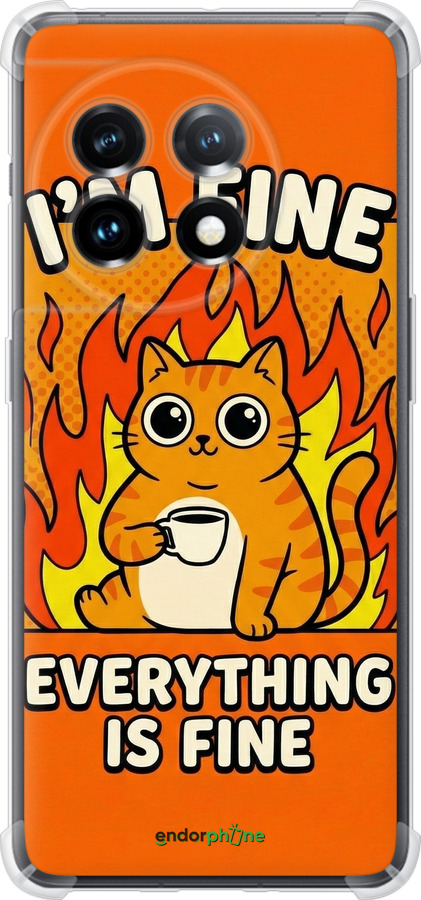 Силикон с усиленными углами чехол Funny Cat для OnePlus 11 - 6786sp-2940 изображение 