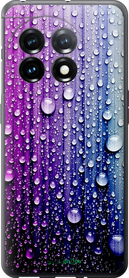 

Силіконовий чохол "Краплини води" для OnePlus 11, Синій