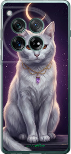 Силиконовый чехол Mystic White Cat Gothic Dark Purple Gold для OnePlus 12 5G - 6805u-3615 изображение 