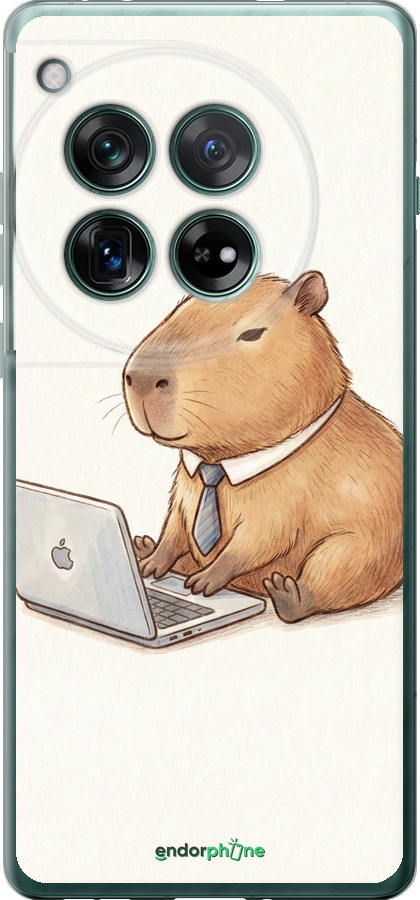 Силіконовий чехол Funny Capybara CEO Working для OnePlus 12 5G - 6777u-3615 изображение 