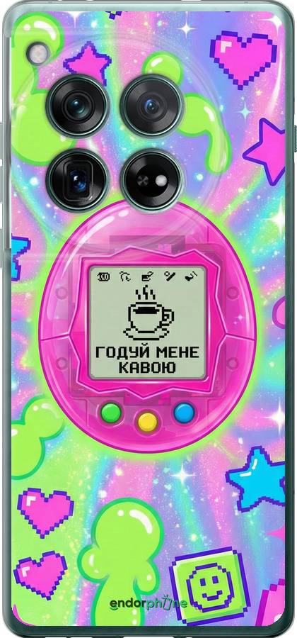 Силиконовый чехол Y2K Aesthetic Retro Pet: Годуй мене кавою для OnePlus 12 5G - 6784u-3615 изображение 