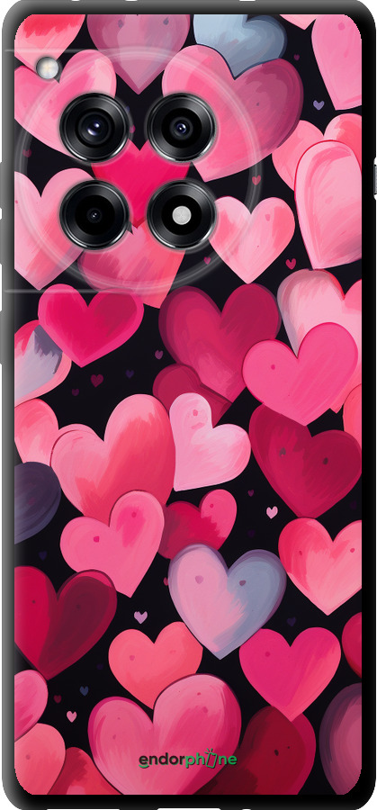 TPU чехол Сердечки 4 для OnePlus Ace 3 5G - 5662b-3786 изображение 
