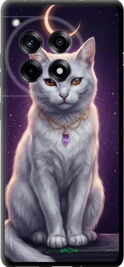 TPU чехол Mystic White Cat Gothic Dark Purple Gold для OnePlus Ace 3 5G - 6805b-3786 изображение 