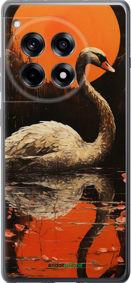 Силіконовий чехол Лебідь для OnePlus 12R - 5964u-3658 изображение 
