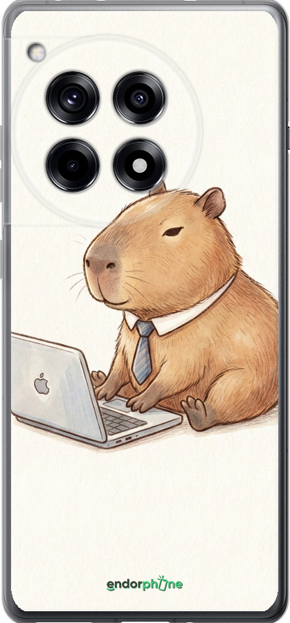 Силиконовый чехол Funny Capybara CEO Working для OnePlus Ace 3 5G - 6777u-3786 изображение 