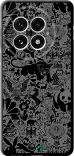 TPU чехол Чёрно-серый стикер бомбинг для OnePlus 13 5G - 2432b-3875 изображение 