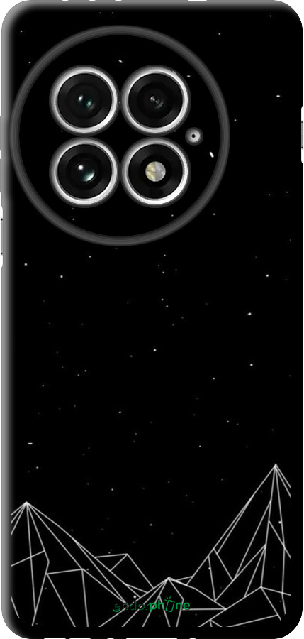 TPU чехол Черно белые абстрактные горы для OnePlus 13 5G - 6437b-3875 изображение 